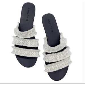 Rothy’s Seashell Triple Band Fringe Sandals Sz 11